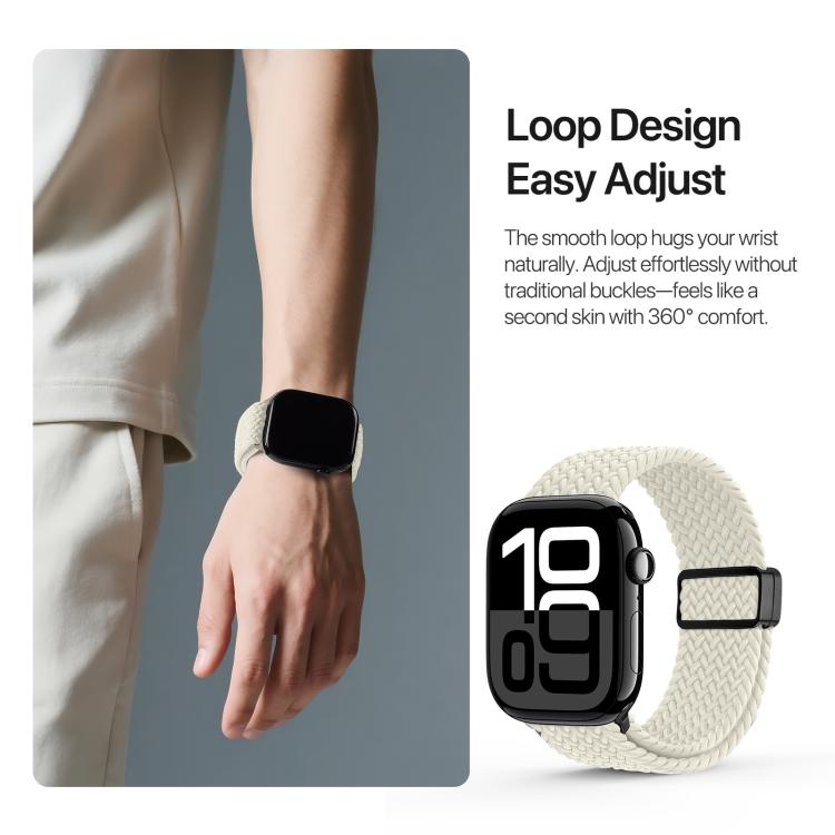 For Apple Watch 42 / 44 / 45 / 46 / 49mm DUX DUCIS Mixture Ultra Series Magnetic Buckle Nylon Braided Strap(Starlight) - free shipping - PMC TechLife - Order now!
