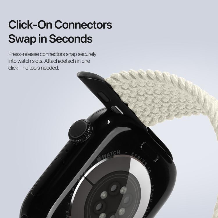 For Apple Watch 42 / 44 / 45 / 46 / 49mm DUX DUCIS Mixture Ultra Series Magnetic Buckle Nylon Braided Strap(Starlight) - free shipping - PMC TechLife - Order now!