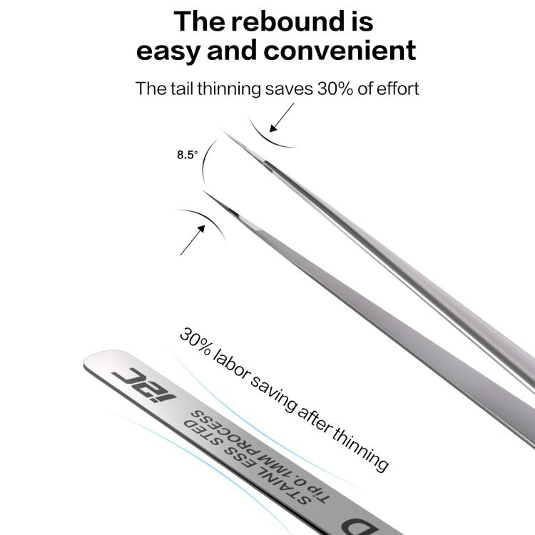 i2C NS Series Super Alloy High Precision Stainless Steel Super Hard Extra Tip Flying Wire Tweezers, Model:NS-01 2.5 Standard - free shipping - PMC TechLife - Order now!