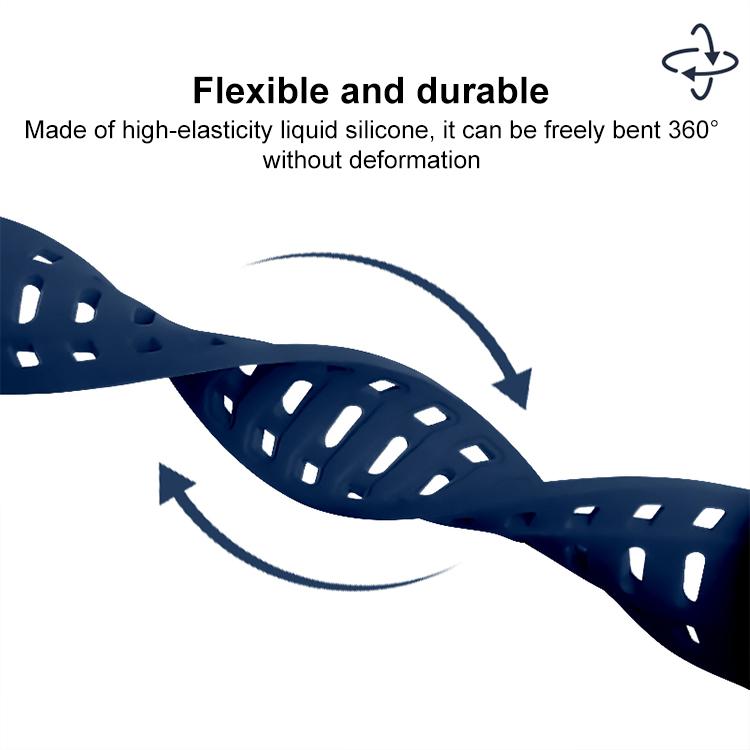 For Apple Watch 46mm / 49mm / 45mm / 44mm Shark Texture Holes Silicone Watch Band(White) - free shipping - PMC TechLife - Order now!