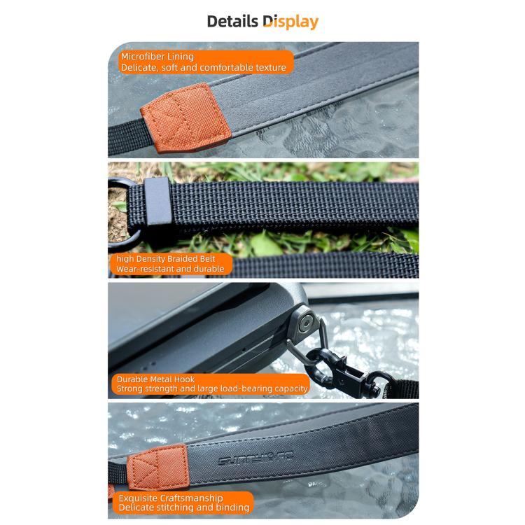 For DJI RC 2 / 1 / Pro 2 / 1 Sunnylife GS014 Multi-Purpose Lanyard with CNC Aluminum Buckle(Grey) - free shipping - PMC TechLife - Order now!