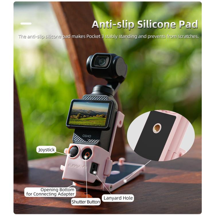 For DJI OSMO Pocket 3 Sunnylife Magnetic Mount 1/4 Adapter Cold Shoe Tabletop Base Bracket Angles Adjustable Multi Expansion Mount(Black) - free shipping - PMC TechLife - Order now!