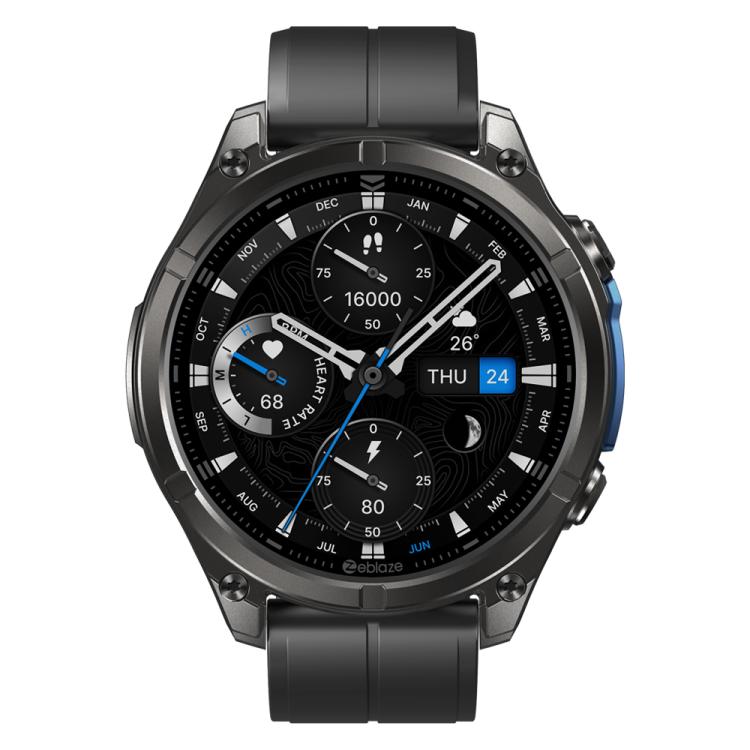 Zeblaze Vibe 8 Rugged Outdoor Smart Watch 1.43 inch Screen 5 ATM & IP69K Built-in Flashlight(Black) - free shipping - PMC TechLife - Order now!