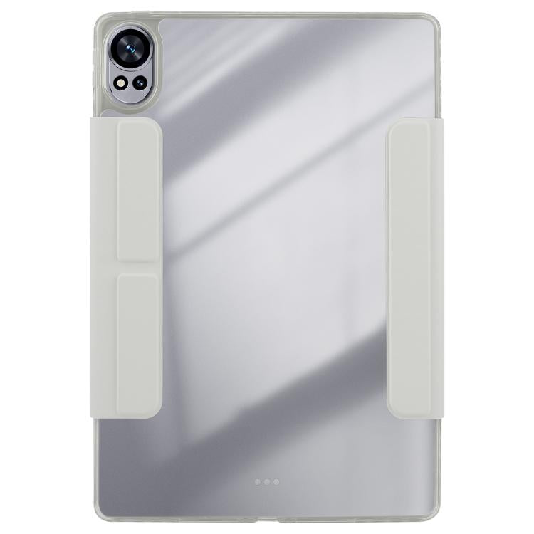 For Huawei MatePad Air 12 2024 Magnetic Detachable Dual-Clasp Acrylic Deformation Leather Tablet Case(Grey) - free shipping - PMC TechLife - Order now!