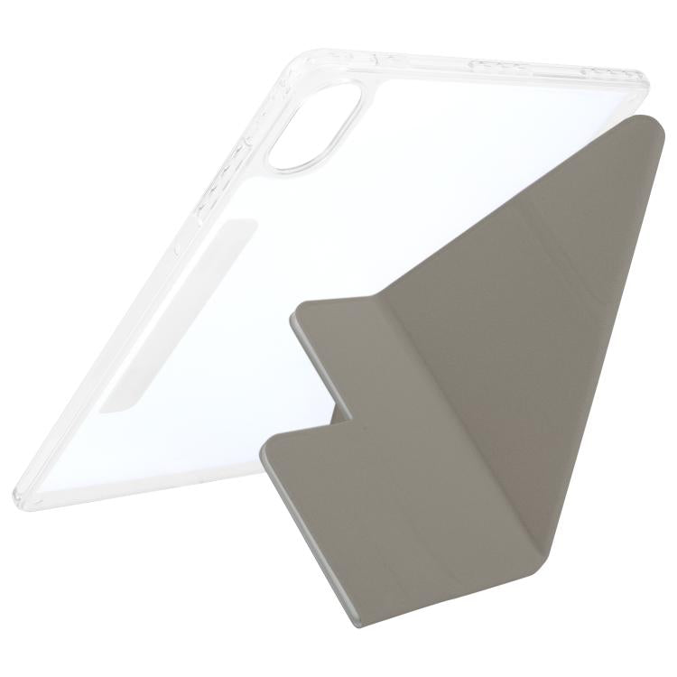 For Huawei MatePad Air 12 2024 Magnetic Detachable Dual-Clasp Acrylic Deformation Leather Tablet Case(Grey) - free shipping - PMC TechLife - Order now!