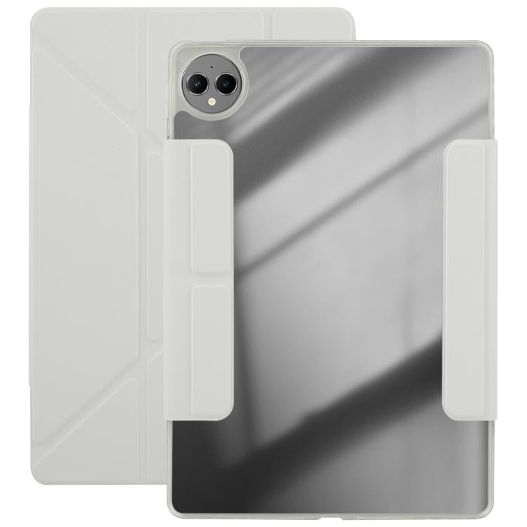 For Huawei MatePad Pro 12.2 2024 Magnetic Detachable Dual-Clasp Acrylic Deformation Leather Tablet Case(Grey) - free shipping - PMC TechLife - Order now!
