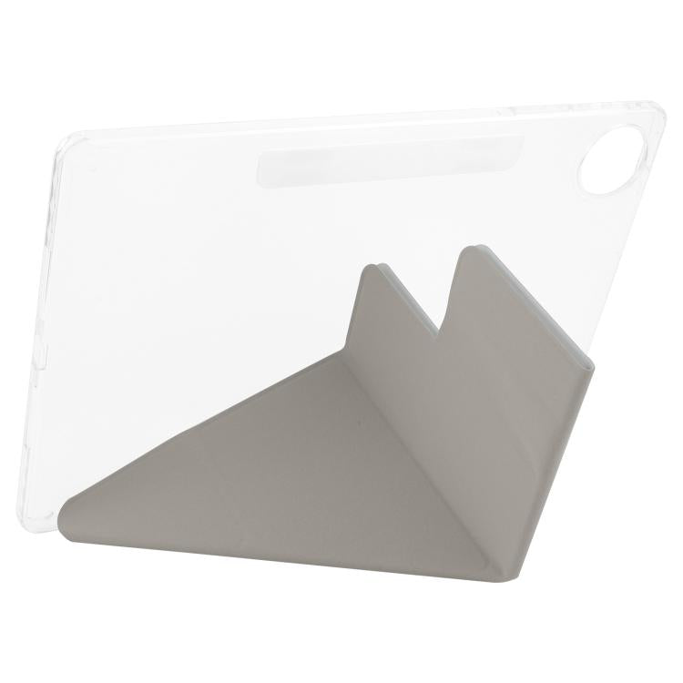 For Huawei MatePad Pro 12.2 2024 Magnetic Detachable Dual-Clasp Acrylic Deformation Leather Tablet Case(Grey) - free shipping - PMC TechLife - Order now!