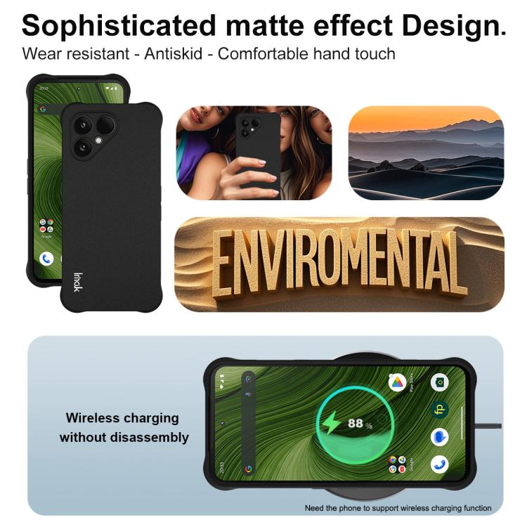 For Fairphone Gen.6 / e / OS Gen.6 imak Shockproof Airbag TPU Phone Case(Matte Black) - free shipping - PMC TechLife - Order now!