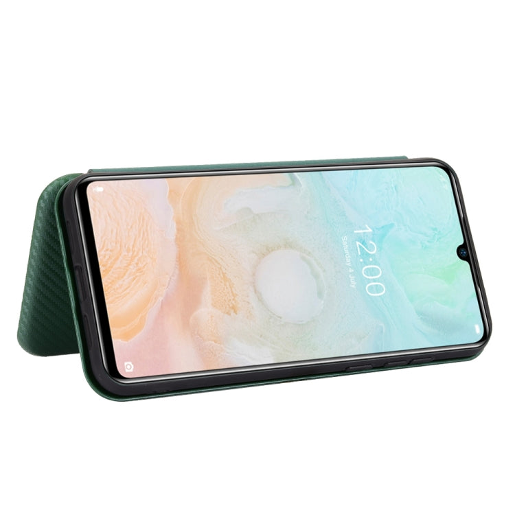 For DOOGEE N20 Pro Carbon Fiber Texture Horizontal Flip TPU + PC + PU Leather Case with Card Slot(Green) - More Brand by PMC Jewellery | Online Shopping South Africa | PMC Jewellery | Buy Now Pay Later Mobicred