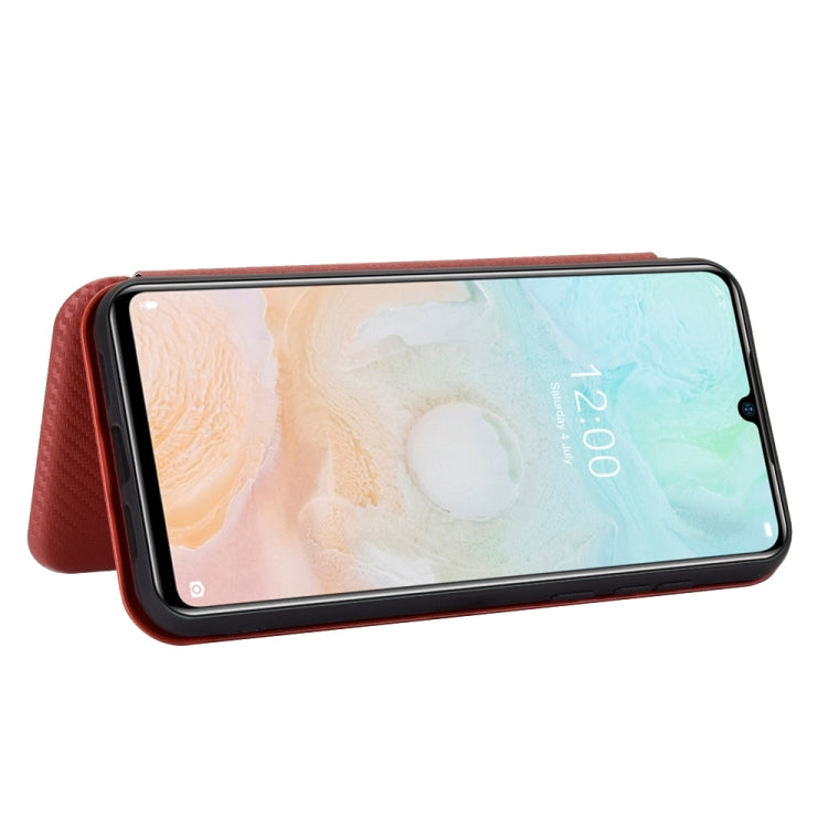 For DOOGEE N20 Pro Carbon Fiber Texture Horizontal Flip TPU + PC + PU Leather Case with Card Slot(Brown) - More Brand by PMC TechLife | Online Shopping South Africa | PMC TechLife | Buy Now Pay Later Mobicred