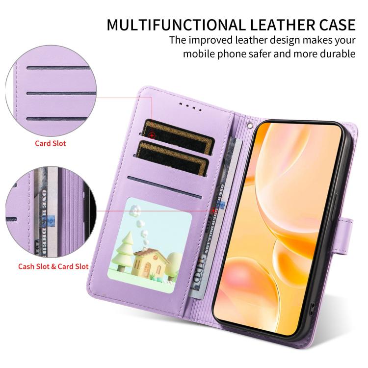 For Motorola Edge 50 Neo 5G Embossed Heart Dog RFID Blocking Wallet Leather Phone Case(Purple) - free shipping - PMC TechLife - Order now!