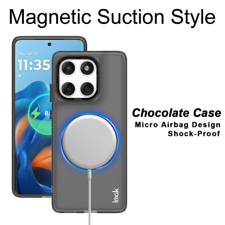 For Motorola Edge 60 Fusion IMAK Chocolate Series TPU + PET MagSafe Phone Case(Black) - free shipping - PMC TechLife - Order now!