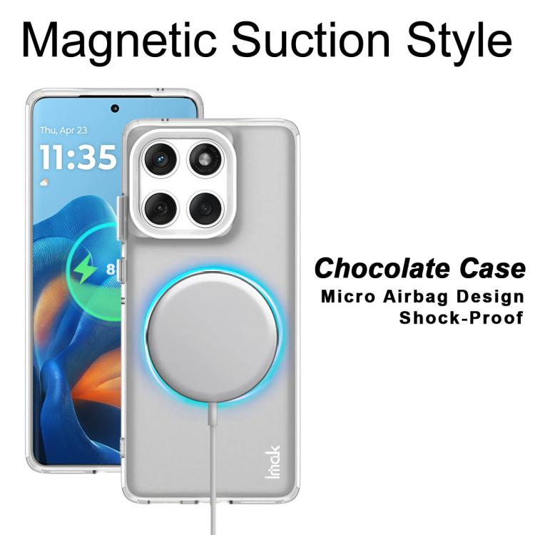 For Motorola Edge 60 Fusion IMAK Chocolate Series TPU + PET MagSafe Phone Case(White) - free shipping - PMC TechLife - Order now!