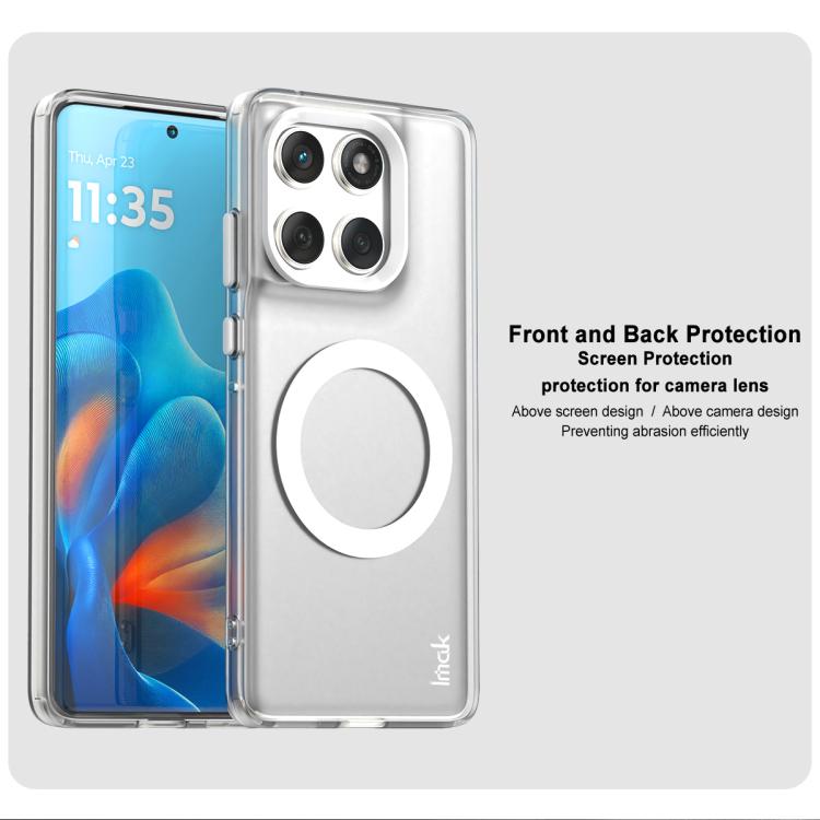 For Motorola Edge 60 Fusion IMAK Chocolate Series TPU + PET MagSafe Phone Case(White) - free shipping - PMC TechLife - Order now!