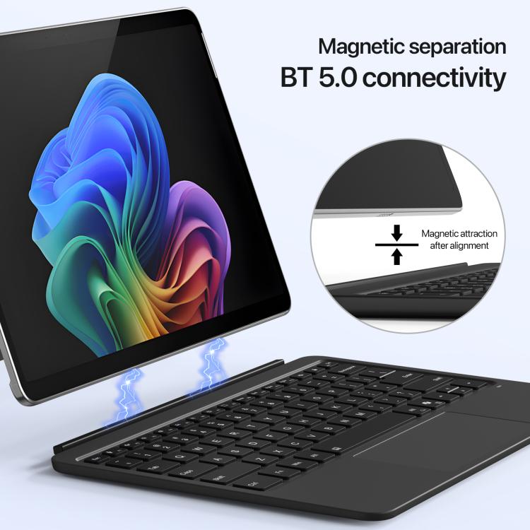 For MicroSoft Surface Pro 12 Backlight Tablet Bluetooth Keyboard with Touch Pad(Black) - free shipping - PMC TechLife - Order now!