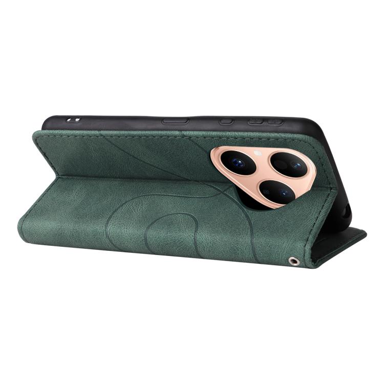 For Huawei Pura 80 5G Dual-color Splicing Flip Leather Phone Case(Green) - free shipping - PMC TechLife - Order now!