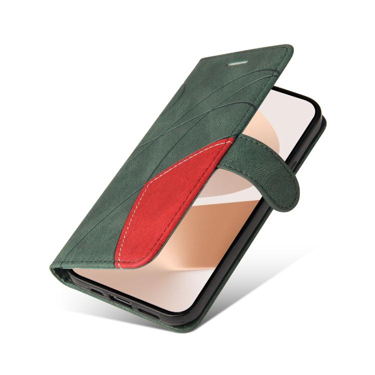 For Huawei Pura 80 5G Dual-color Splicing Flip Leather Phone Case(Green) - free shipping - PMC TechLife - Order now!