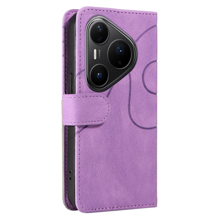 For Huawei Pura 80 Pro 5G Dual-color Splicing Flip Leather Phone Case(Purple) - free shipping - PMC TechLife - Order now!