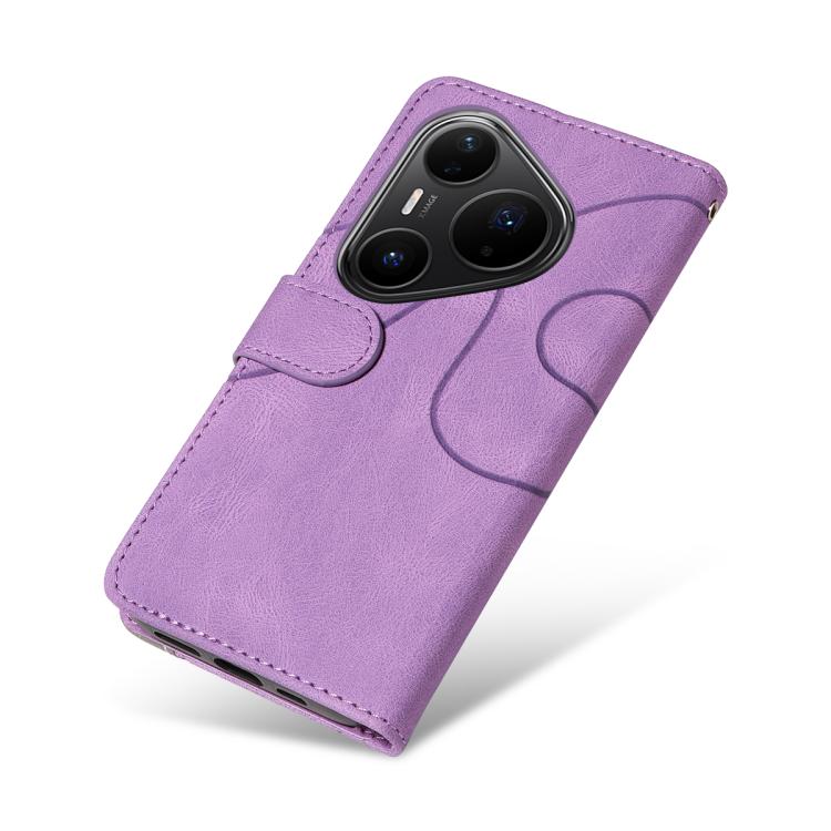 For Huawei Pura 80 Pro 5G Dual-color Splicing Flip Leather Phone Case(Purple) - free shipping - PMC TechLife - Order now!