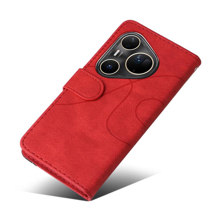 For Huawei Pura 80 Ultra 5G Dual-color Splicing Flip Leather Phone Case(Red) - free shipping - PMC TechLife - Order now!