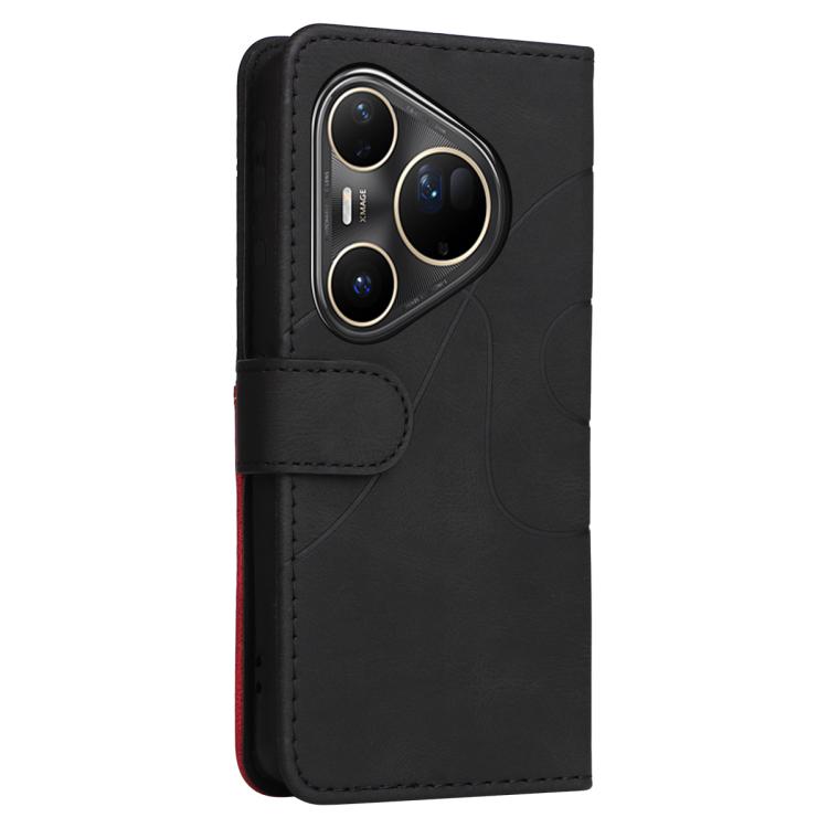 For Huawei Pura 80 Ultra 5G Dual-color Splicing Flip Leather Phone Case(Black) - free shipping - PMC TechLife - Order now!