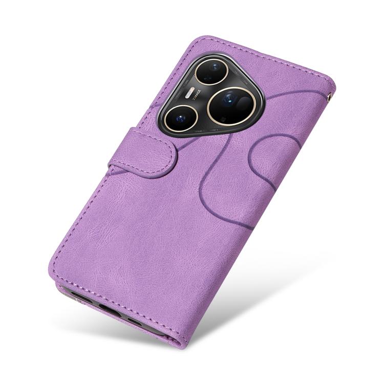 For Huawei Pura 80 Ultra 5G Dual-color Splicing Flip Leather Phone Case(Purple) - free shipping - PMC TechLife - Order now!