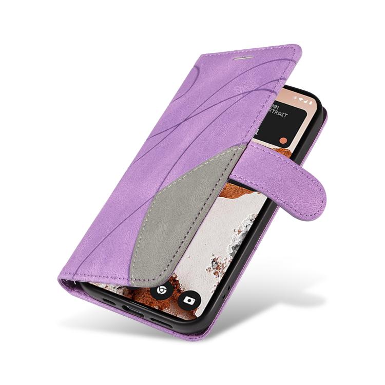 For Nothing CMF Phone 2 Pro Dual-color Splicing Flip Leather Phone Case(Purple) - free shipping - PMC TechLife - Order now!