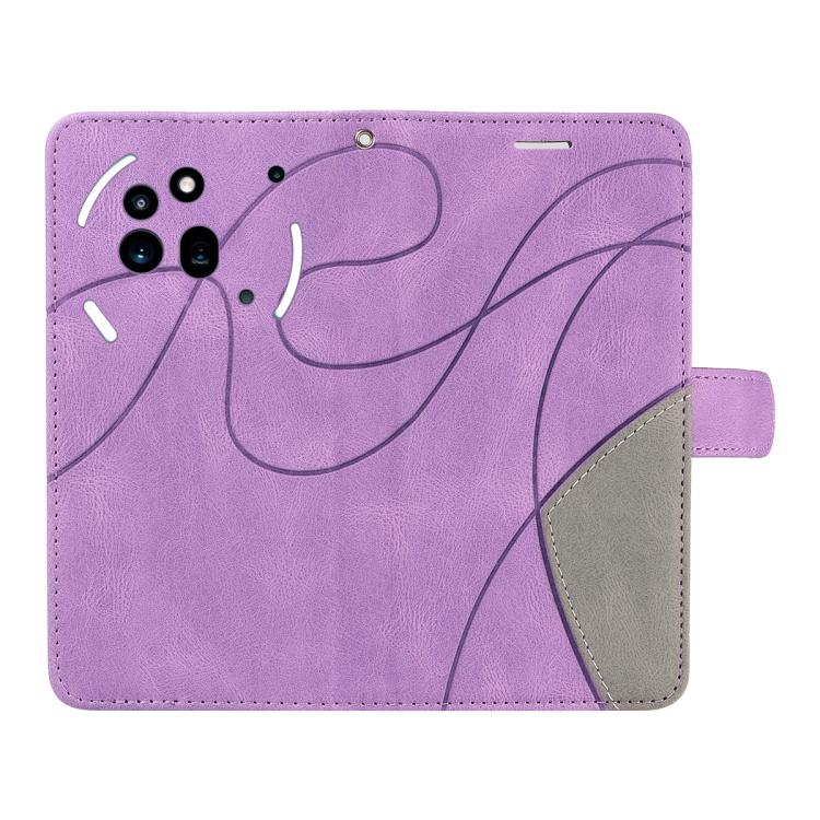 For Nothing Phone 3A Pro Dual-color Splicing Flip Leather Phone Case(Purple) - free shipping - PMC TechLife - Order now!