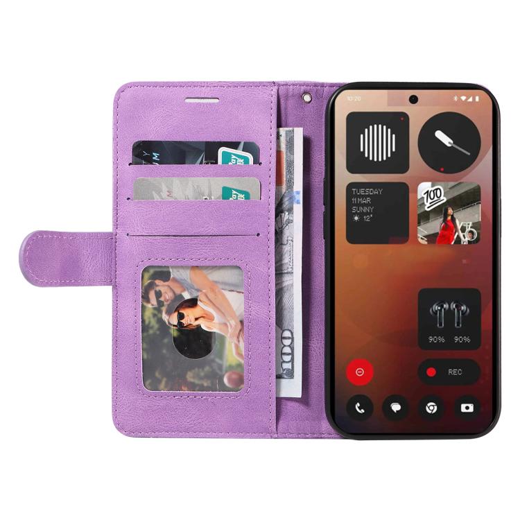 For Nothing Phone 3A Pro Dual-color Splicing Flip Leather Phone Case(Purple) - free shipping - PMC TechLife - Order now!