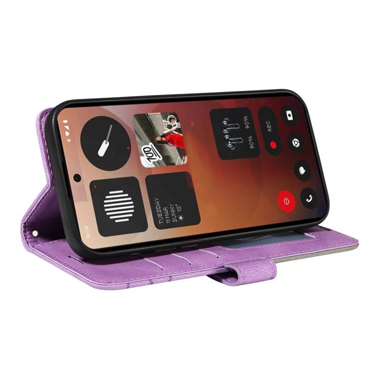 For Nothing Phone 3A Pro Dual-color Splicing Flip Leather Phone Case(Purple) - free shipping - PMC TechLife - Order now!