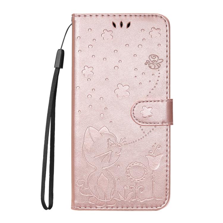 For Nothing Phone 3 Cat and Bee Embossed Flip Leather Phone Case(Rose Gold) - free shipping - PMC TechLife - Order now!