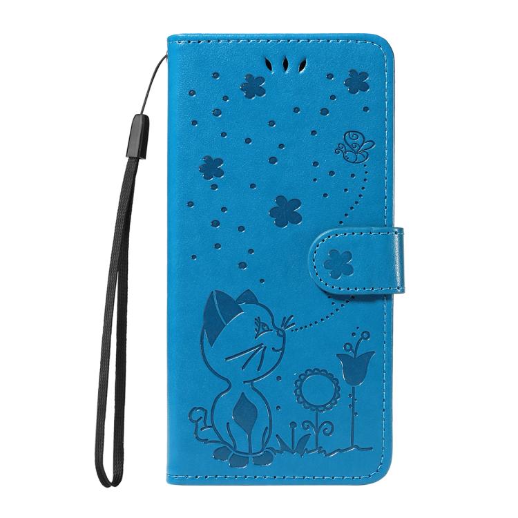 For Huawei Pura 80 Pro 5G Cat and Bee Embossed Flip Leather Phone Case(Blue) - free shipping - PMC TechLife - Order now!