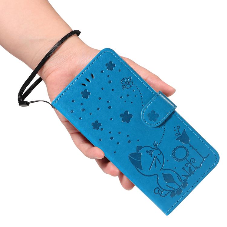 For Huawei Pura 80 Pro 5G Cat and Bee Embossed Flip Leather Phone Case(Blue) - free shipping - PMC TechLife - Order now!