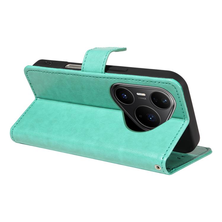 For Huawei Pura 80 Pro 5G Cat and Bee Embossed Flip Leather Phone Case(Green) - free shipping - PMC TechLife - Order now!