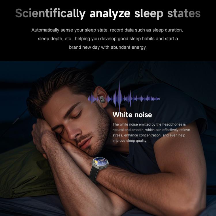 F38 Dual-ear Bluetooth Earphone Smart Watch IP67 Supports Heart Rate Monitoring, Watchband:Silicone(Black) - free shipping - PMC TechLife - Order now!