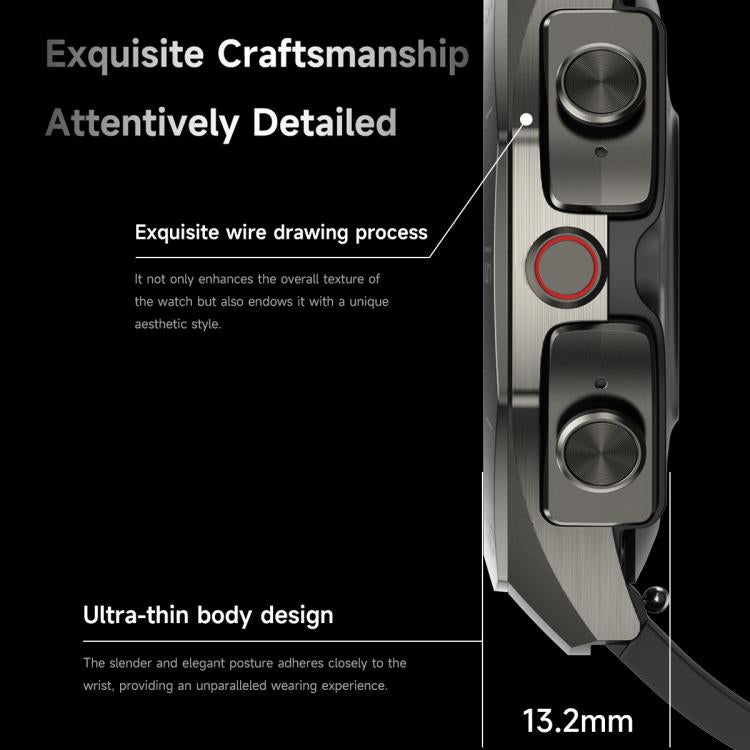 F38 Dual-ear Bluetooth Earphone Smart Watch IP67 Supports Heart Rate Monitoring, Watchband:Silicone(Black) - free shipping - PMC TechLife - Order now!