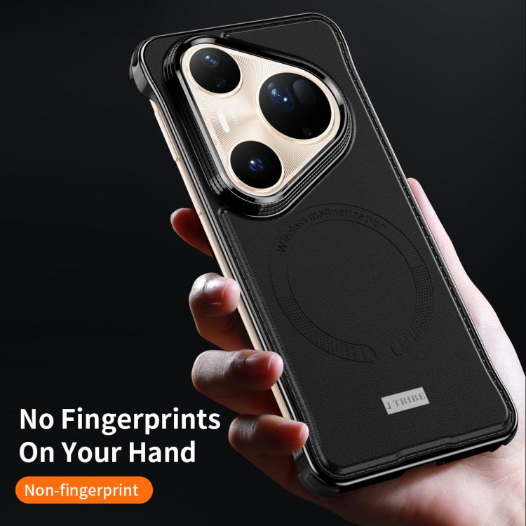 For Huawei Pura 80 Ultra 5G J TRIBE Metal Frameless Plain Leather MagSafe Phone Case(Brown) - free shipping - PMC TechLife - Order now!