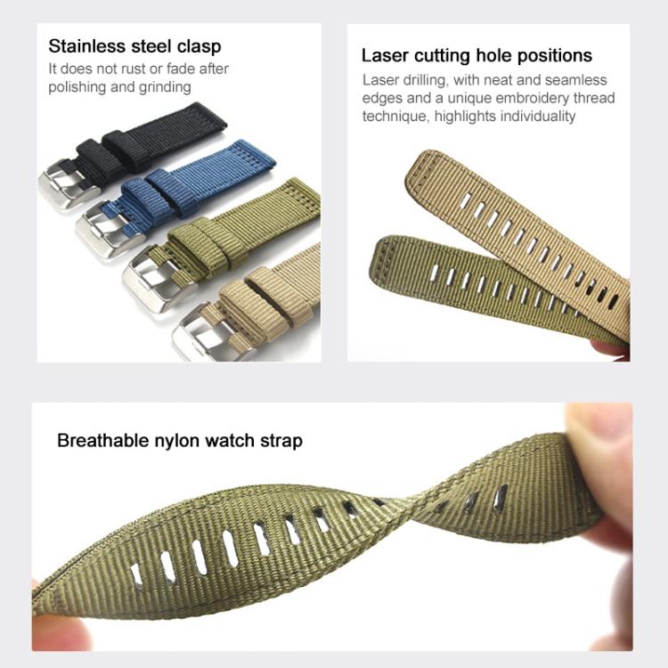 For Samsung Galaxy Watch Ultra / Ultra 2025 xDfind Two-section Nylon Watch Band(Khaki) - free shipping - PMC TechLife - Order now!