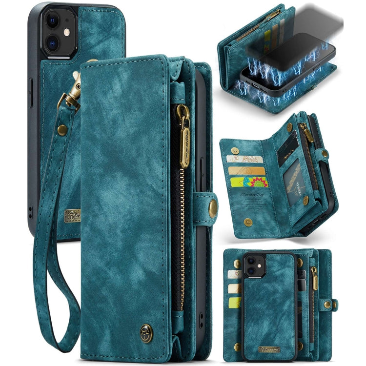 For iPhone 12 mini CaseMe-008 Detachable Multifunctional Wallet Leather Phone Case (Blue) - iPhone 12 mini Cases by CaseMe | Online Shopping South Africa | PMC Jewellery | Buy Now Pay Later Mobicred