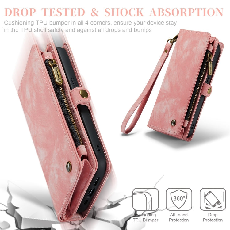 For iPhone 12 mini CaseMe-008 Detachable Multifunctional Wallet Leather Phone Case (Pink) - iPhone 12 mini Cases by CaseMe | Online Shopping South Africa | PMC Jewellery | Buy Now Pay Later Mobicred