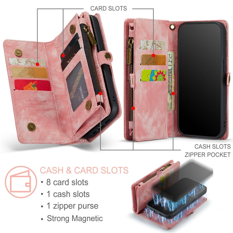 For iPhone 12 mini CaseMe-008 Detachable Multifunctional Wallet Leather Phone Case (Pink) - iPhone 12 mini Cases by CaseMe | Online Shopping South Africa | PMC Jewellery | Buy Now Pay Later Mobicred