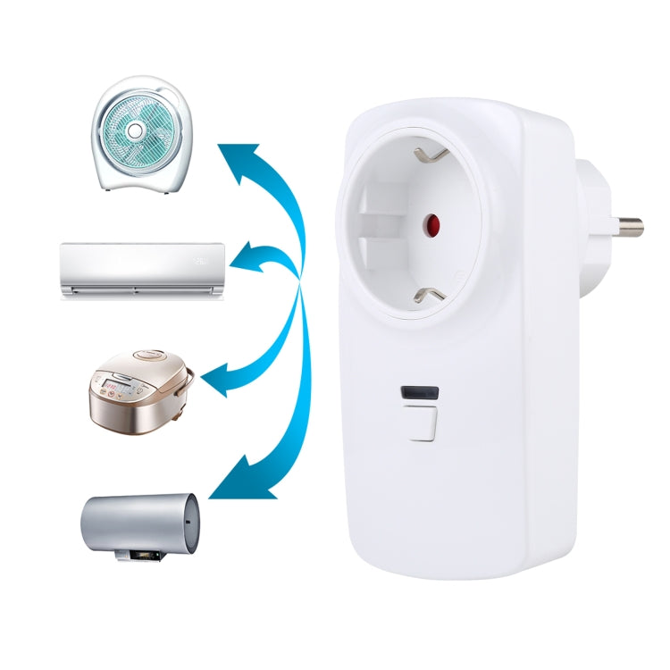 AK-DL220 220V Smart Wireless Remote Control Socket with Remote Control, Plug Type:EU Plug - Smart Socket by PMC Jewellery | Online Shopping South Africa | PMC Jewellery | Buy Now Pay Later Mobicred