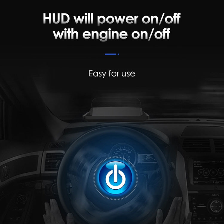 L3 HUD Head-up Display Car OBD2 Digital Display - Head Up Display System by PMC TechLife | Online Shopping South Africa | PMC TechLife | Buy Now Pay Later Mobicred