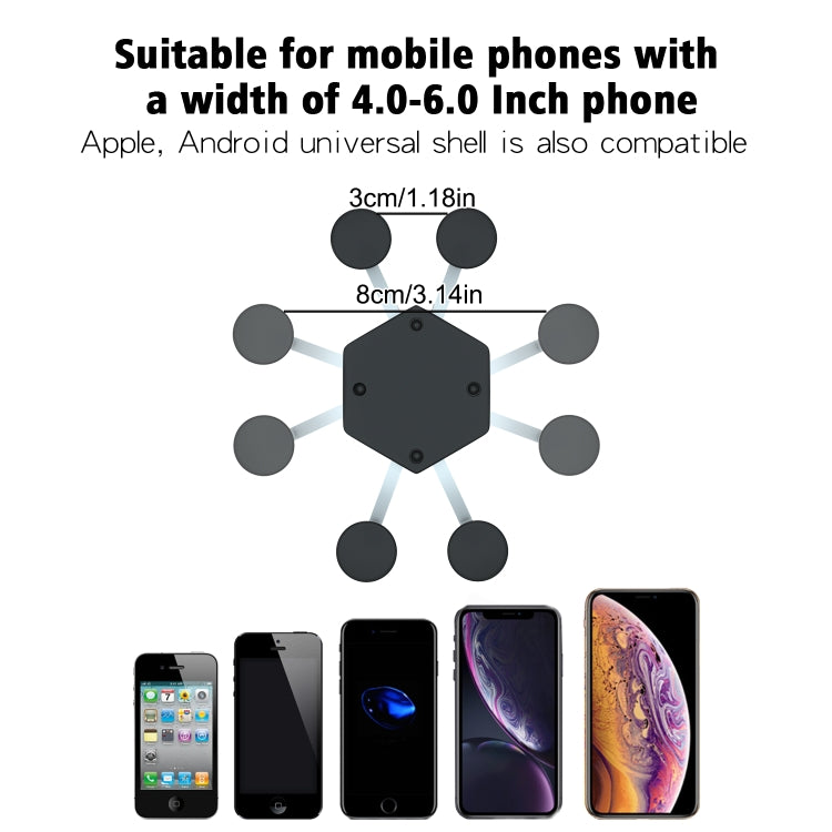 WUPP CS-1133A1 Motorcycle Four-claw X Shape Adjustable Mobile Phone Holder Bracket, Double Tap Buckle Version - free shipping - PMC TechLife - Order now!