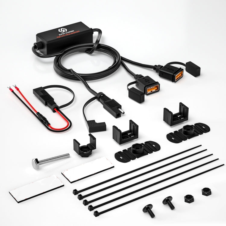 WUPP CS-1186A1 Motorcycle SAE Dual USB Fast Charging Charger - free shipping - PMC TechLife - Order now!