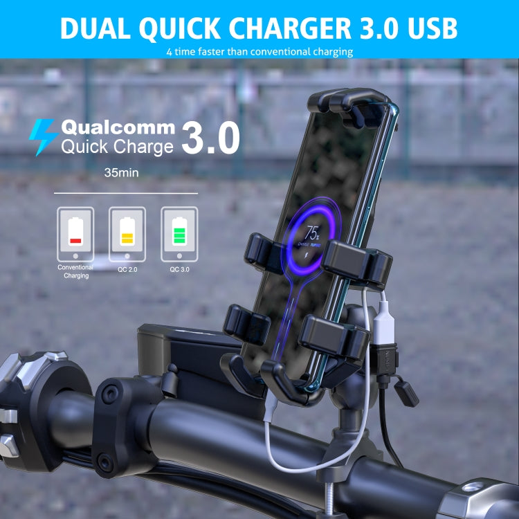 WUPP CS-1186B1 Motorcycle SAE Single USB Port Fast Charging Charger - free shipping - PMC TechLife - Order now!