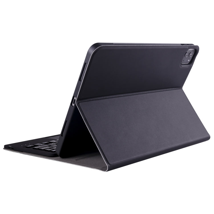 A098B-A Detachable ABS Ultra-thin Bluetooth Keyboard + TPU Tablet Case for iPad Air 11 2024 / 2025 / Air 4 10.9 inch 2020, with Stand & Pen Slot & Touch(Black) - For iPad Air by PMC TechLife | Online Shopping South Africa | PMC TechLife | Buy Now Pay Later Mobicred