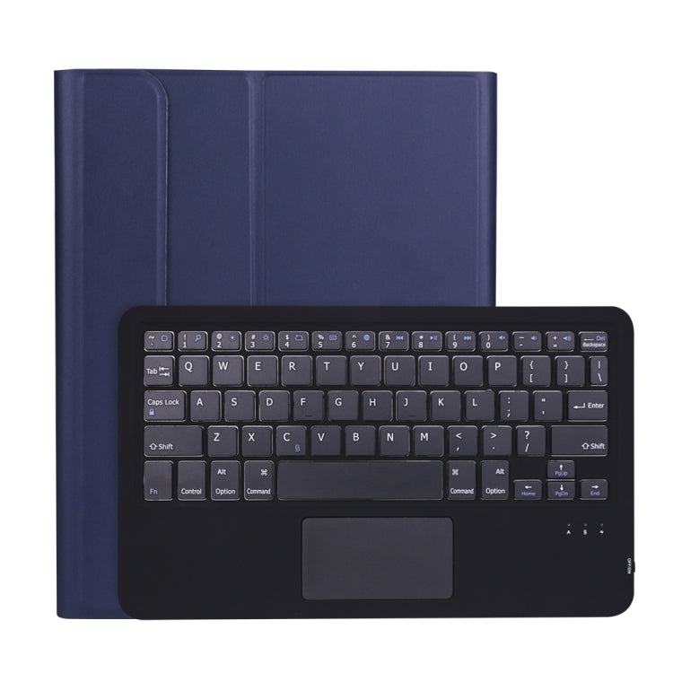 A098B-A Detachable ABS Ultra-thin Bluetooth Keyboard + TPU Tablet Case for iPad Air 4 10.9 inch (2020), with Stand & Pen Slot & Touch(Dark Blue) - For iPad Air by PMC Jewellery | Online Shopping South Africa | PMC Jewellery | Buy Now Pay Later Mobicred