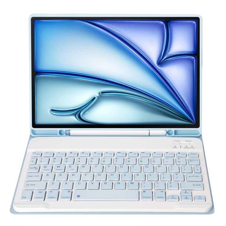 For iPad Air 11 2024 / 2025 / Air 4 2020 / Air 5 2022 A098B Detachable ABS Ultra-thin Candy Colors Bluetooth Keyboard Tablet Case with Stand & Pen Slot(Light Blue) - For iPad Air by PMC Jewellery | Online Shopping South Africa | PMC Jewellery | Buy Now Pay Later Mobicred