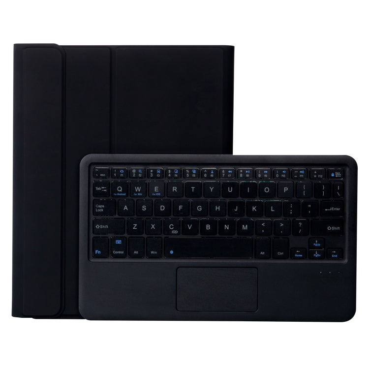 T098B-A Pressed Skin Texture TPU Detachable Candy Colors Bluetooth Keyboard Tablet Case for iPad Air 4 10.9 inch (2020), with Stand & Pen Slot & Touch(Black) - For iPad Air by PMC TechLife | Online Shopping South Africa | PMC TechLife